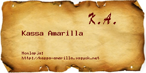 Kassa Amarilla névjegykártya